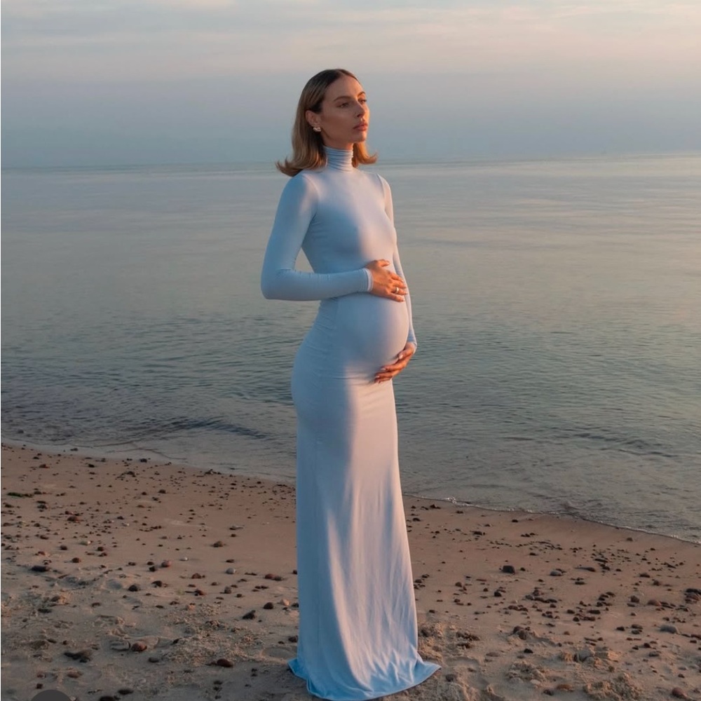 BUMPSUIT maternity dress - powder blue